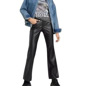 Black Pants Women’s Wild Fable Low Rise Faux Leather Flare Leg Pants  16